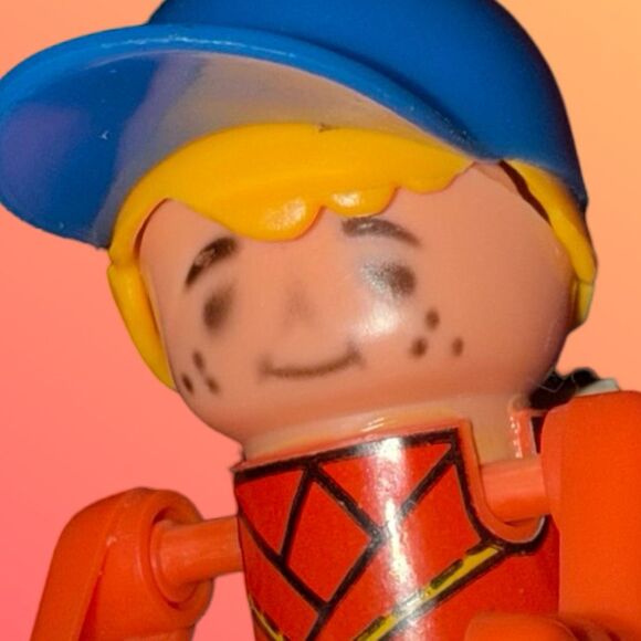 Vintage 1970s Toot Toot Hand Wind Up Motorcycle Trike & Action Rider B5 - Picture 7 of 9